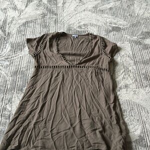 Brown/green T-shirt dress